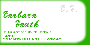 barbara hauth business card